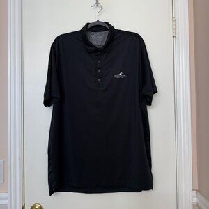 Matte Grey Men's Black Golf Polo Shirt Dove Canyon Golf Club, Size XL